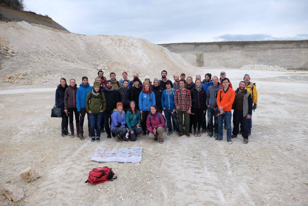 The ICAT PhD's in the limestone quarry at Faxe